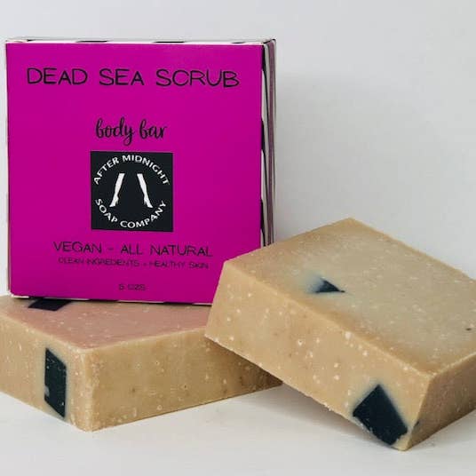 DEAD SEA MUD SCRUB BODY BAR for wholesale by After Midnight Soap Company
