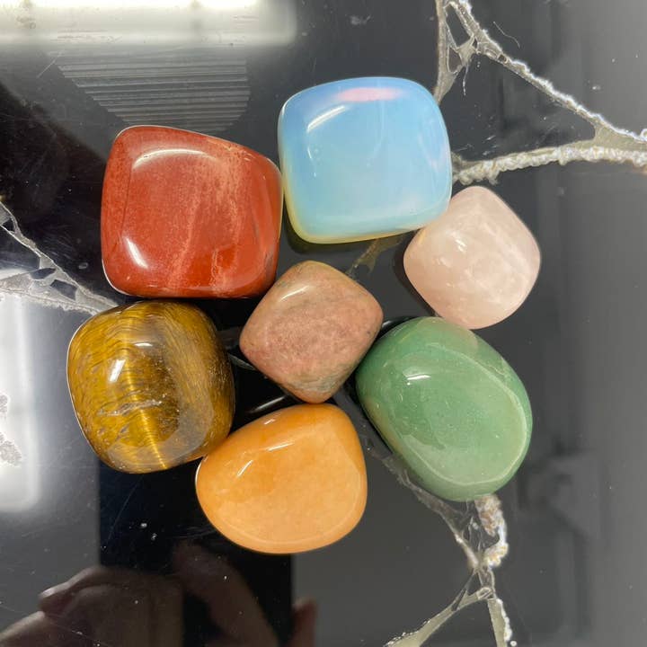 Crystal Deal - Wholesale Retailer Sample - Home Decor - 7 Chakra Healing Stones sets, 2-3 CM, 3 Sets