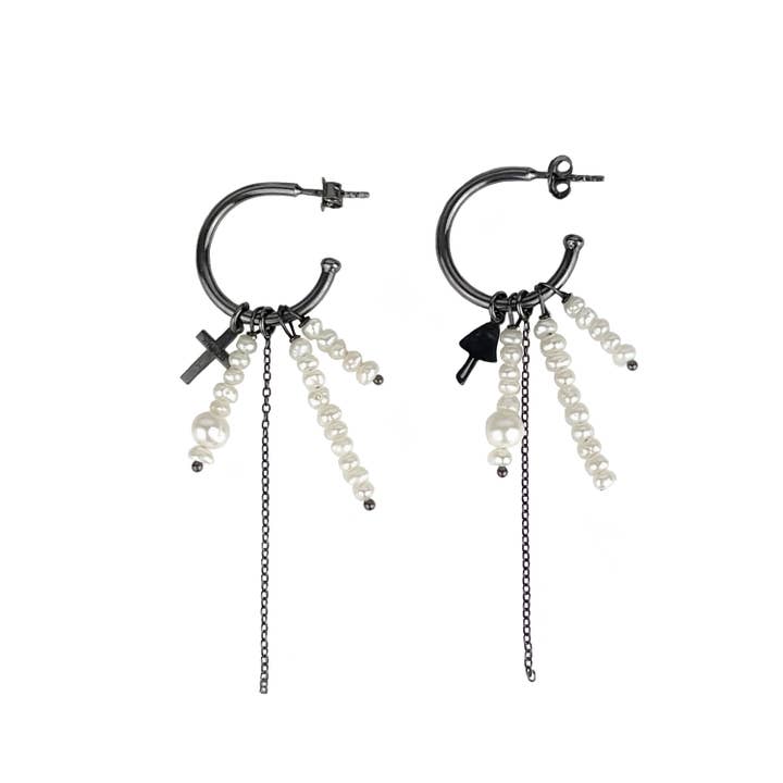 Créoles Elin Pearl pour la vente par Hymness