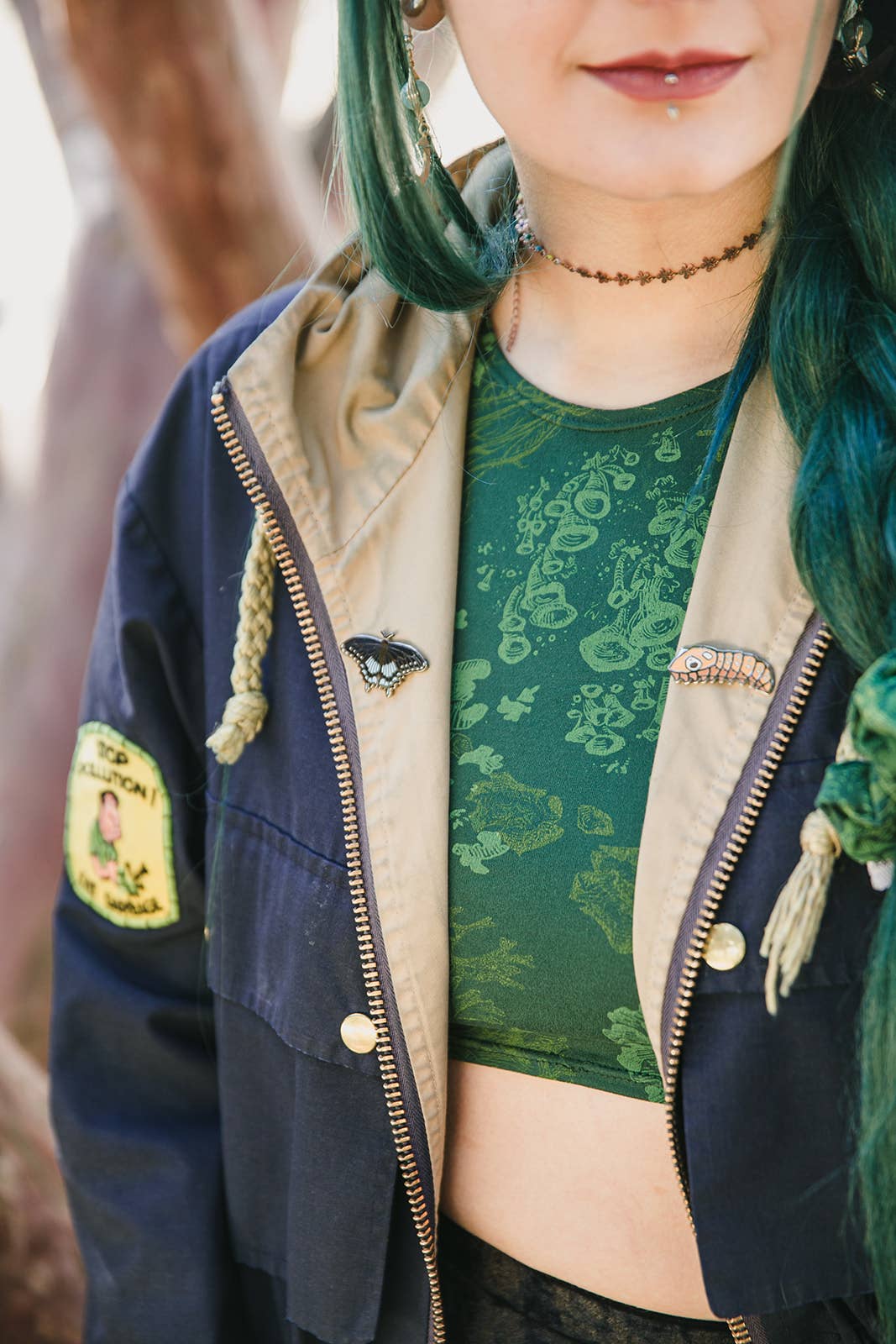 Solstice Handmade – wholesale Nål och knapp för kavajslag – Spicebush Swallowtail Pin Set2