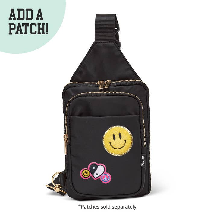 Top Trenz Inc - Wholesale Crossbody Bag - Kids - PINK & BLACK Nylon Crossbody Sling Bag Variety3