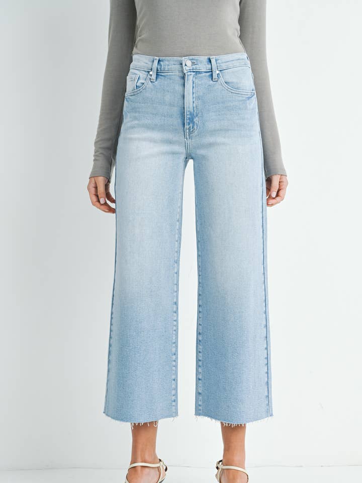 JUST BLACK DENIM - Wholesale Jeans - Women's - BP460J - LT - Scissor Cut Wide Leg