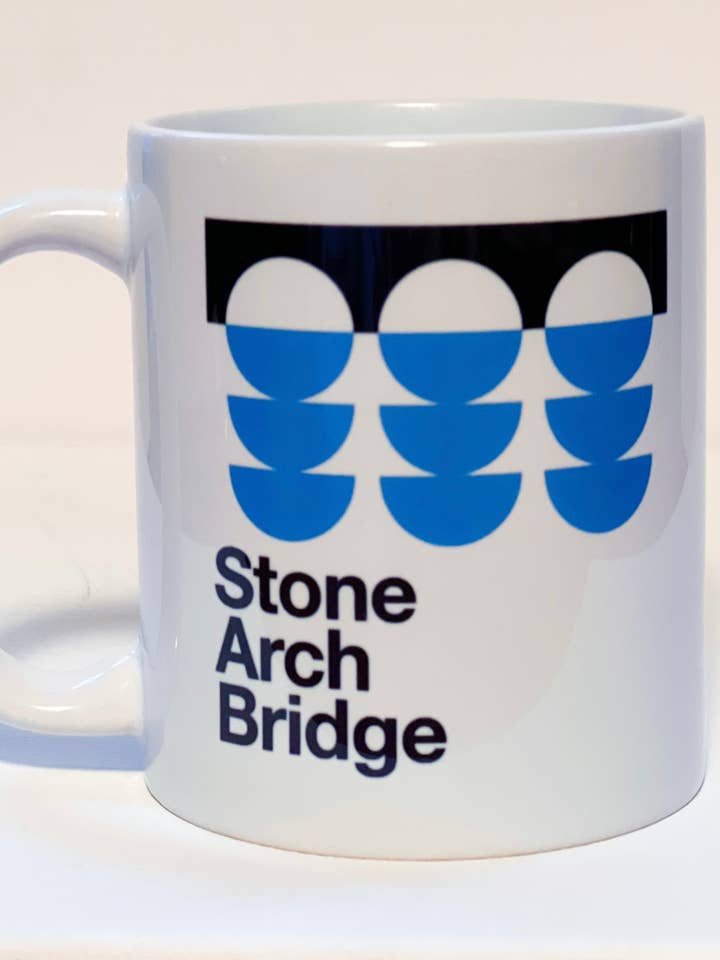 Stone Arch Bridge Coffee Mug | Minneapolis Minimalism for wholesale by Little Dipper Art
