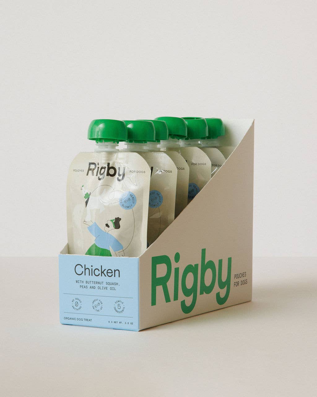 Rigby - Wholesale Pet Treats - Dog - Organic Chicken Squeeze Pouch for Dogs - 6 Pack1