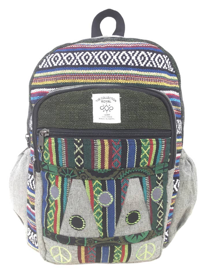 Peace broderad tribalhampa och bomullsryggsäck för wholesale av The Collection Royal / Royal Handicrafts