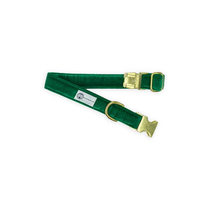 Emerald Velvet Standard Collar for wholesale by Golden Mutt Jack