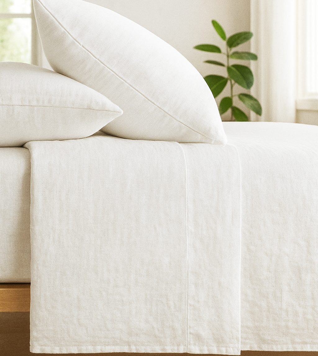 Q VITA - Wholesale Sheet Set - 20% French Linen 80% Tencel Sheet Set (4 pcs) - Oatmeal2