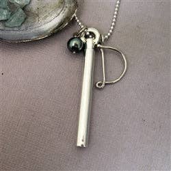 Luxe Design Jewellery - Wholesale Individual Charm/Pendant - Cylinder Urn Pendant for Cremation Ashes Sterling Silver Shiny Finish5