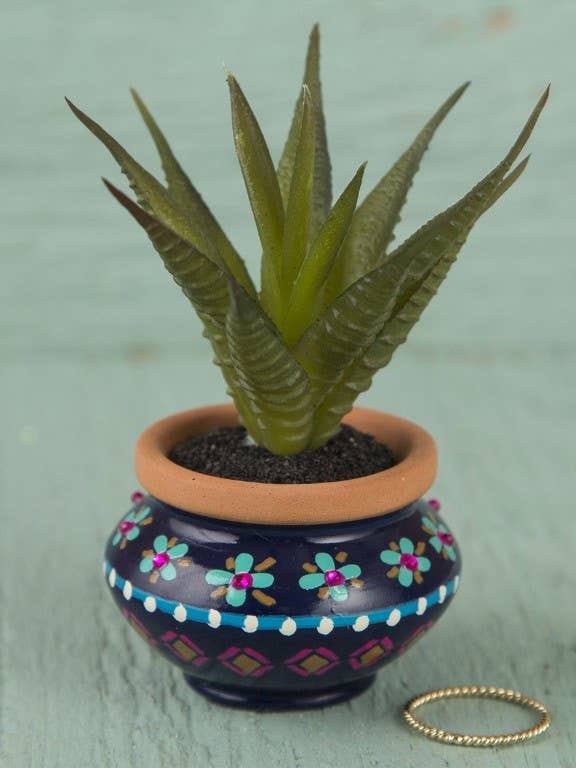 Succulent Navy and Pink for wholesale by Care & Share Giftware