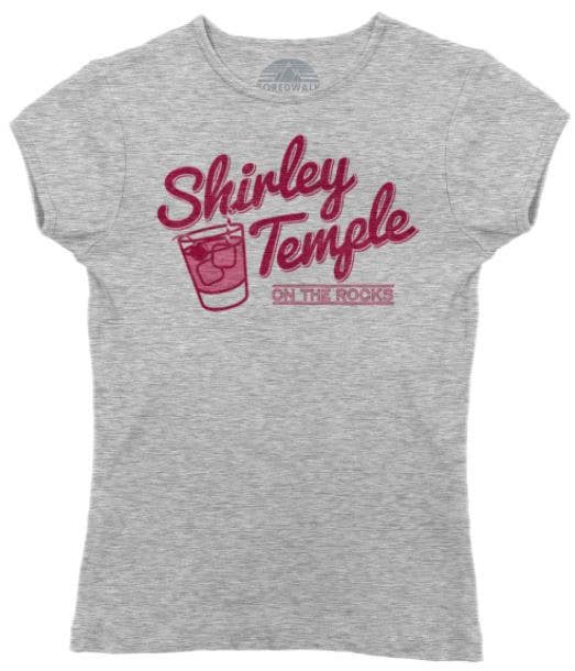 Boredwalk - Vente T-shirt sérigraphié – femme - T-shirt Shirley Temple On The Rocks pour femme5