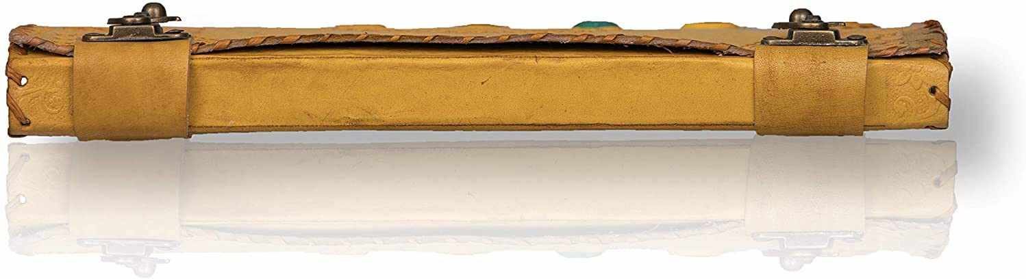 Tuzech Leather - Wholesale Journal/Diary - Seven Chakra Leather Journal – Handmade Embossed Diary 13"32