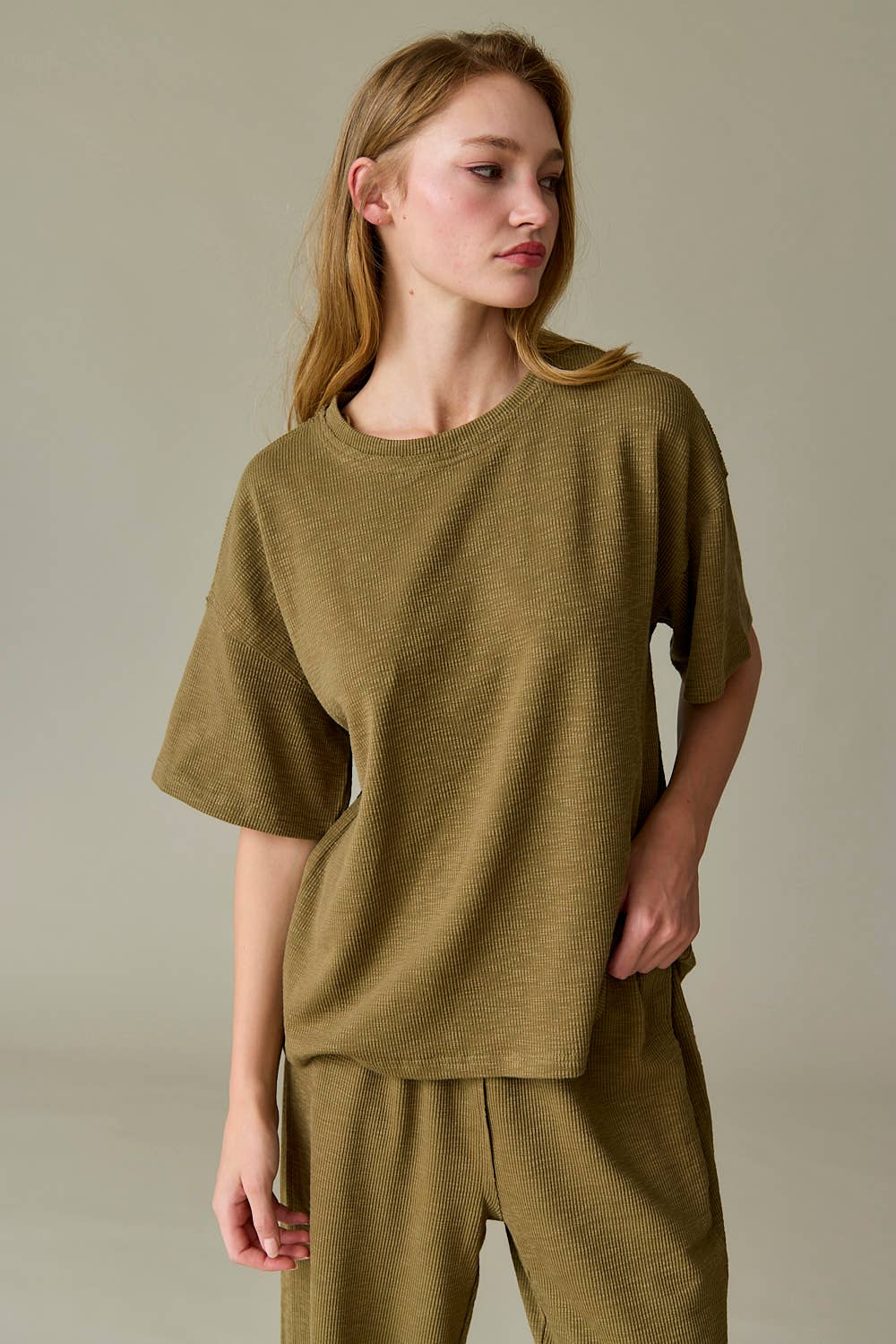 OLIVE PX18358 - Layla Loose Fit Top and Pants Set for wholesale on Faire9