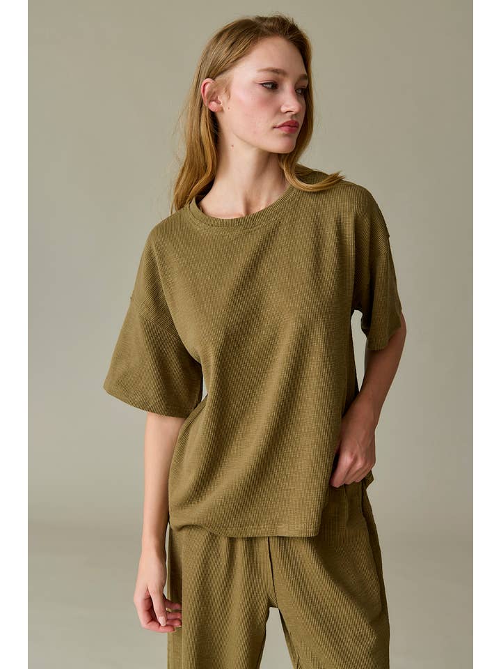 OLIVE PX18358 - Layla Loose Fit Top and Pants Set for wholesale on Faire9