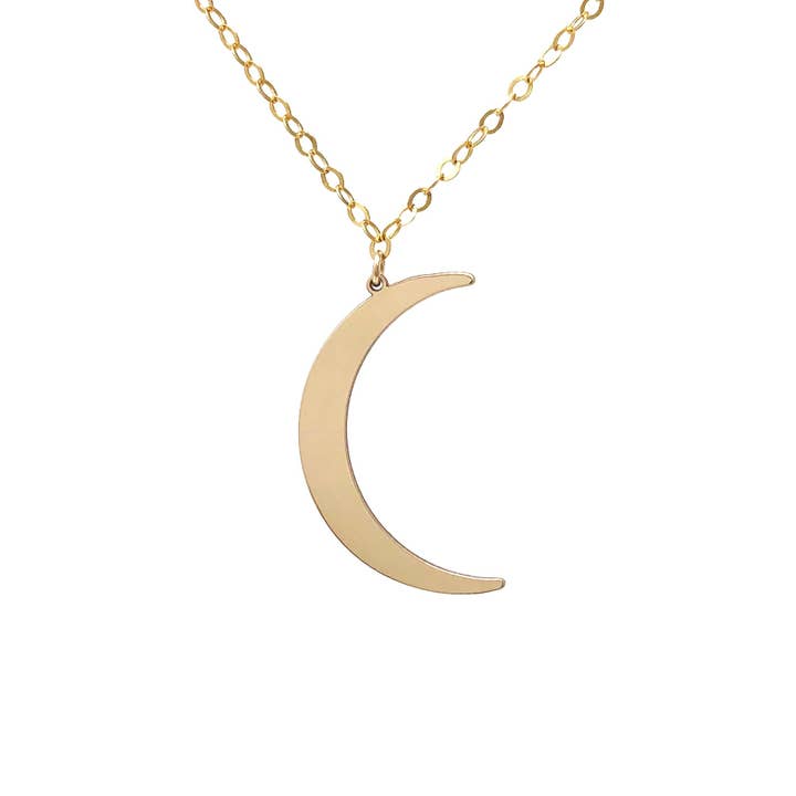 Store halvmåne halskæde guld fyld Sterling sølv Rose for engroshandel hos Jennifer Shon Jewelry