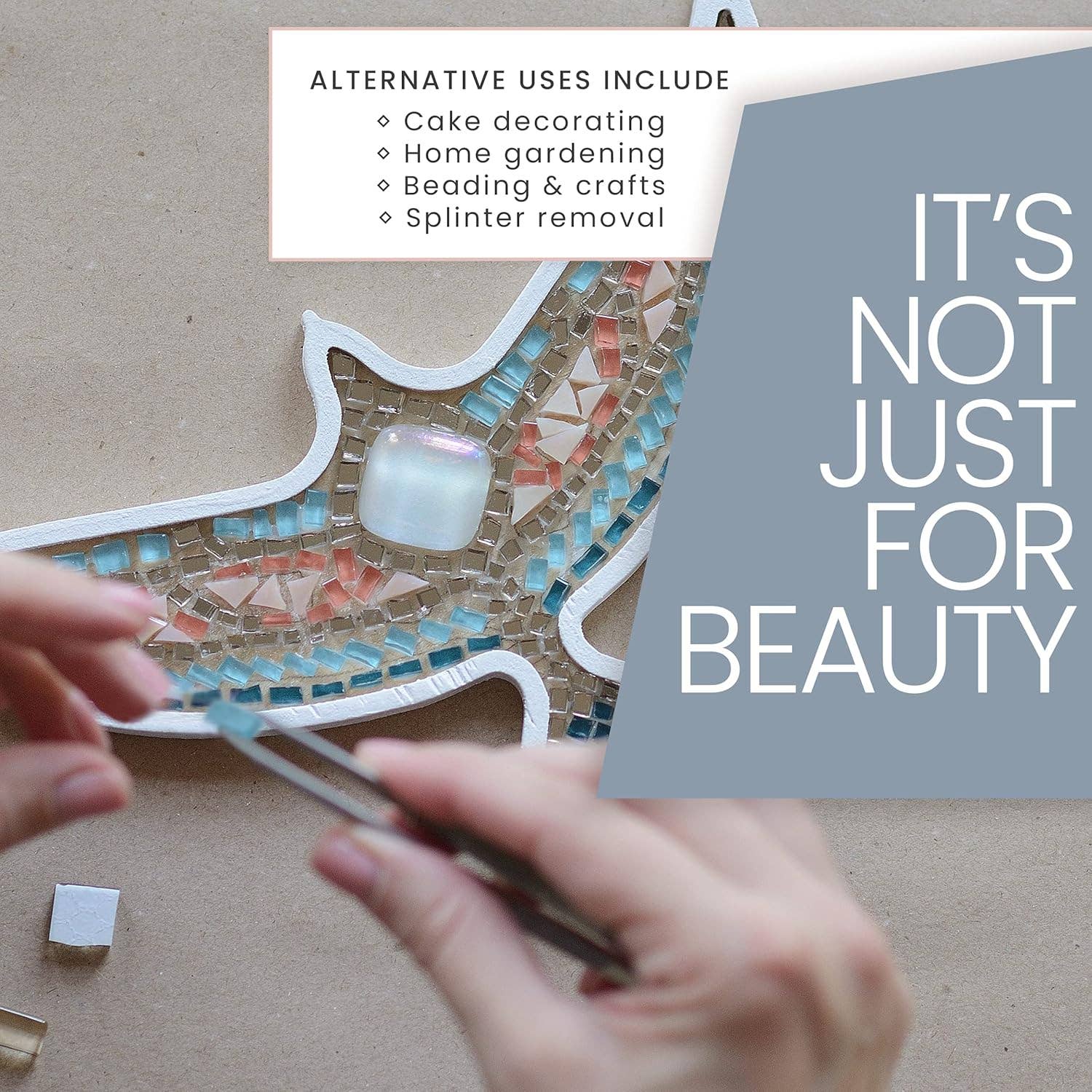 Above Edge - Wholesale Face/Beauty Roller - 1 Pack Slant Tip Professional Stainless Steel Eyebrow Tweeze2