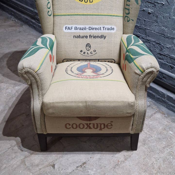 CAFFAHHAUS - Vente Chaises - Fauteuil vintage durable en sacs de café recyclés - collection « Sostinible Lampocoy » par CAFFAHHAUS4