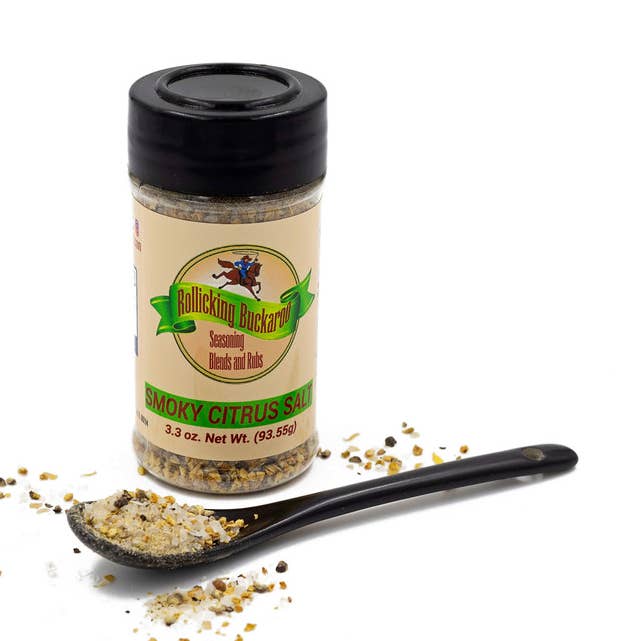 Smoky Citrus Salt for wholesale by Rollicking Buckaroo Pepper Jam and Seasoning Blends