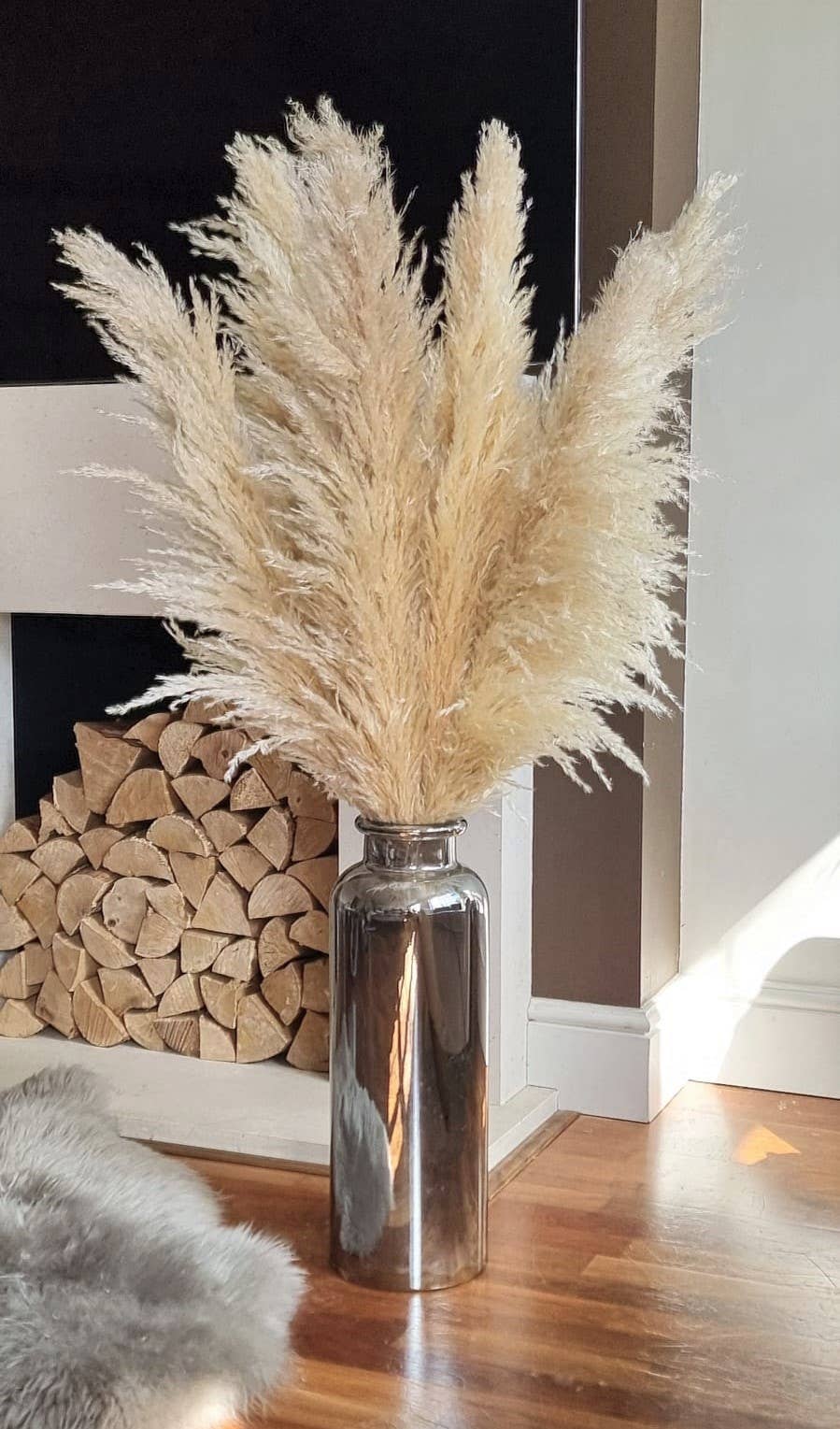 LoveProducts Ltd - Venta al por mayor Flores secas/prensadas - Hierba pampeana grande Alta esponjosa Caña seca decoración floral boho8