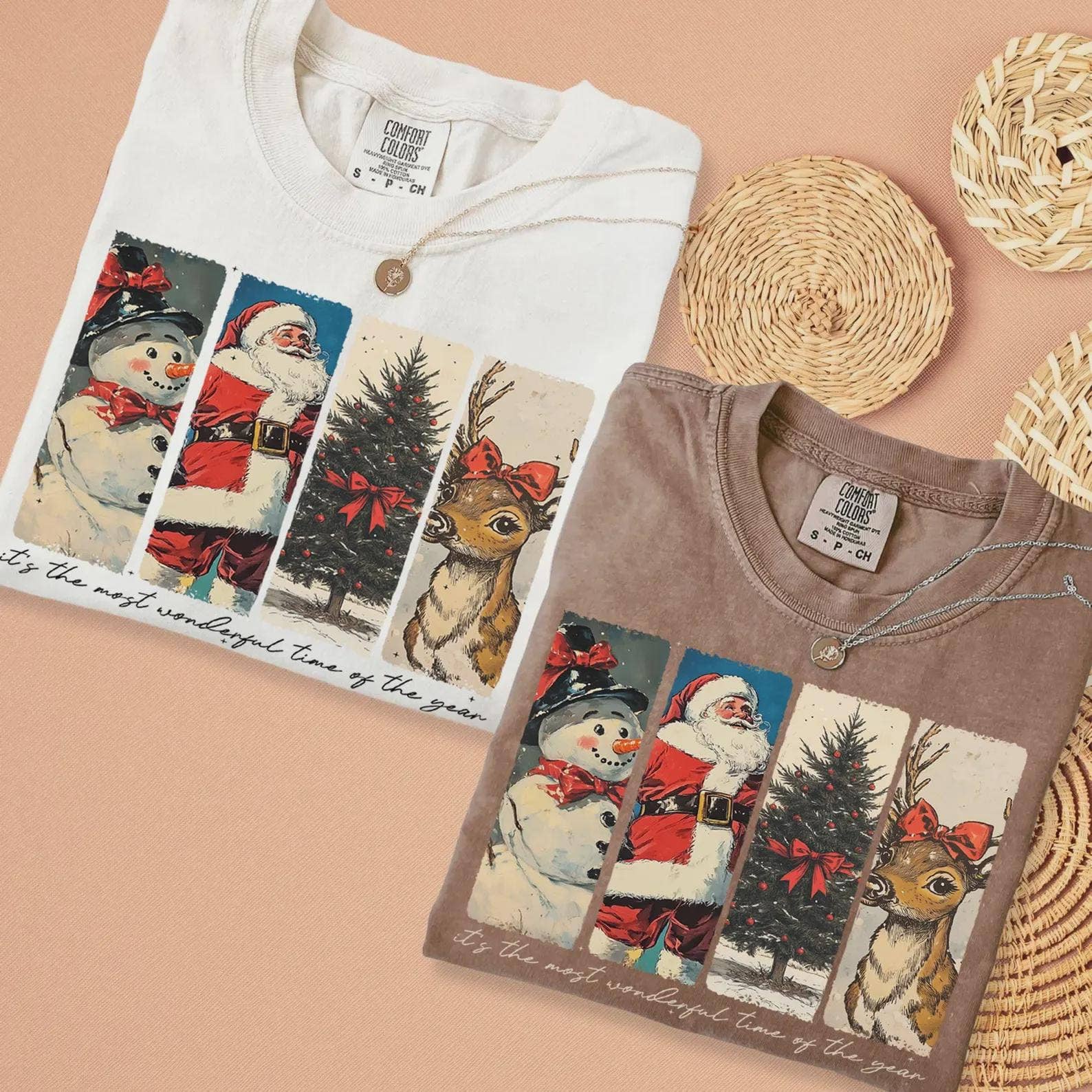 Glaime - Vente T-shirt à imprimés – femme - Comfort Colors C'est la période la plus merveilleuse de l'année Tee0