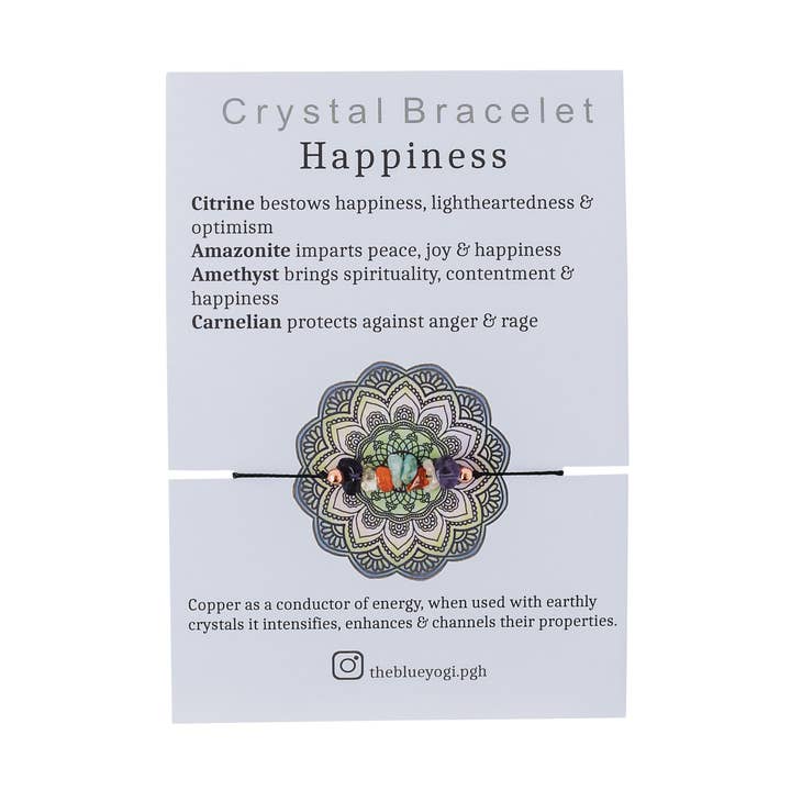 Happiness Crystal Armband - Milieuvriendelijk en duurzaam voor wholesale door The Blue Yogi