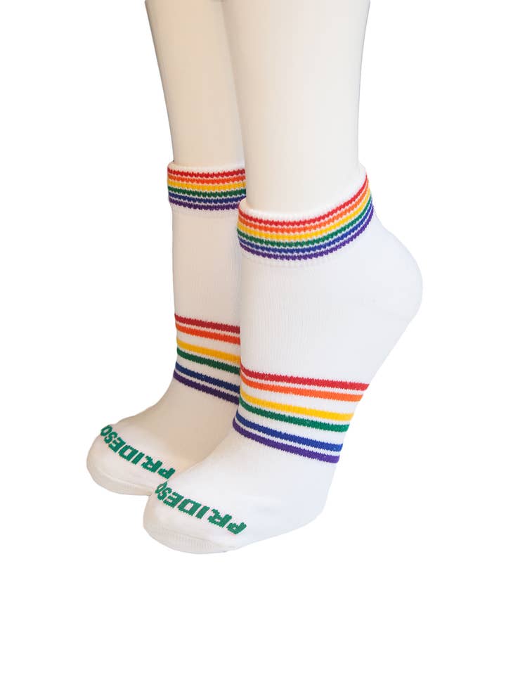 Calze atletiche Shorty Rainbow - Medium per la vendita all'ingrosso da parte di Pride Socks