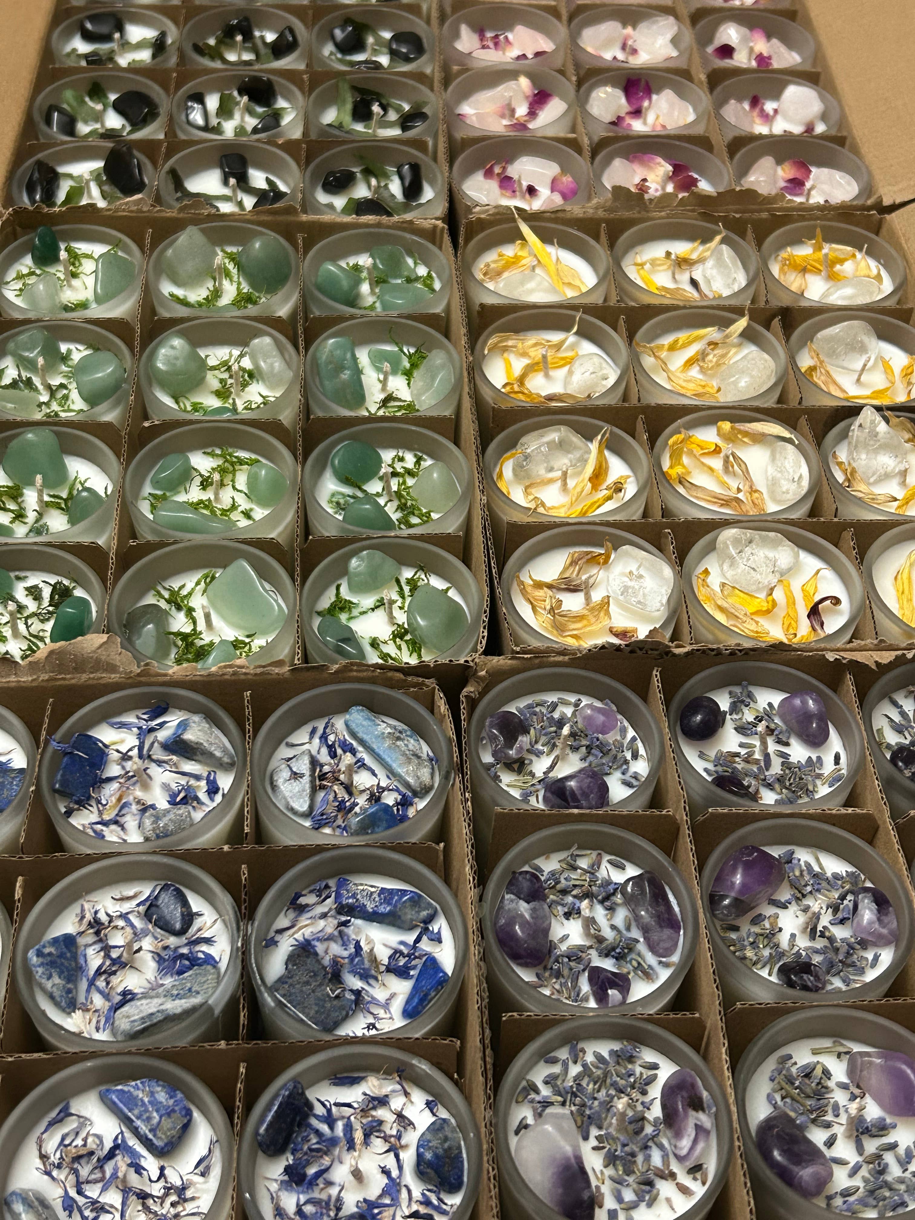 Green Earth Aromatherapy - Wholesale Jar/Filled Candle - Crystal Intention Candles with Natural Soy Wax7