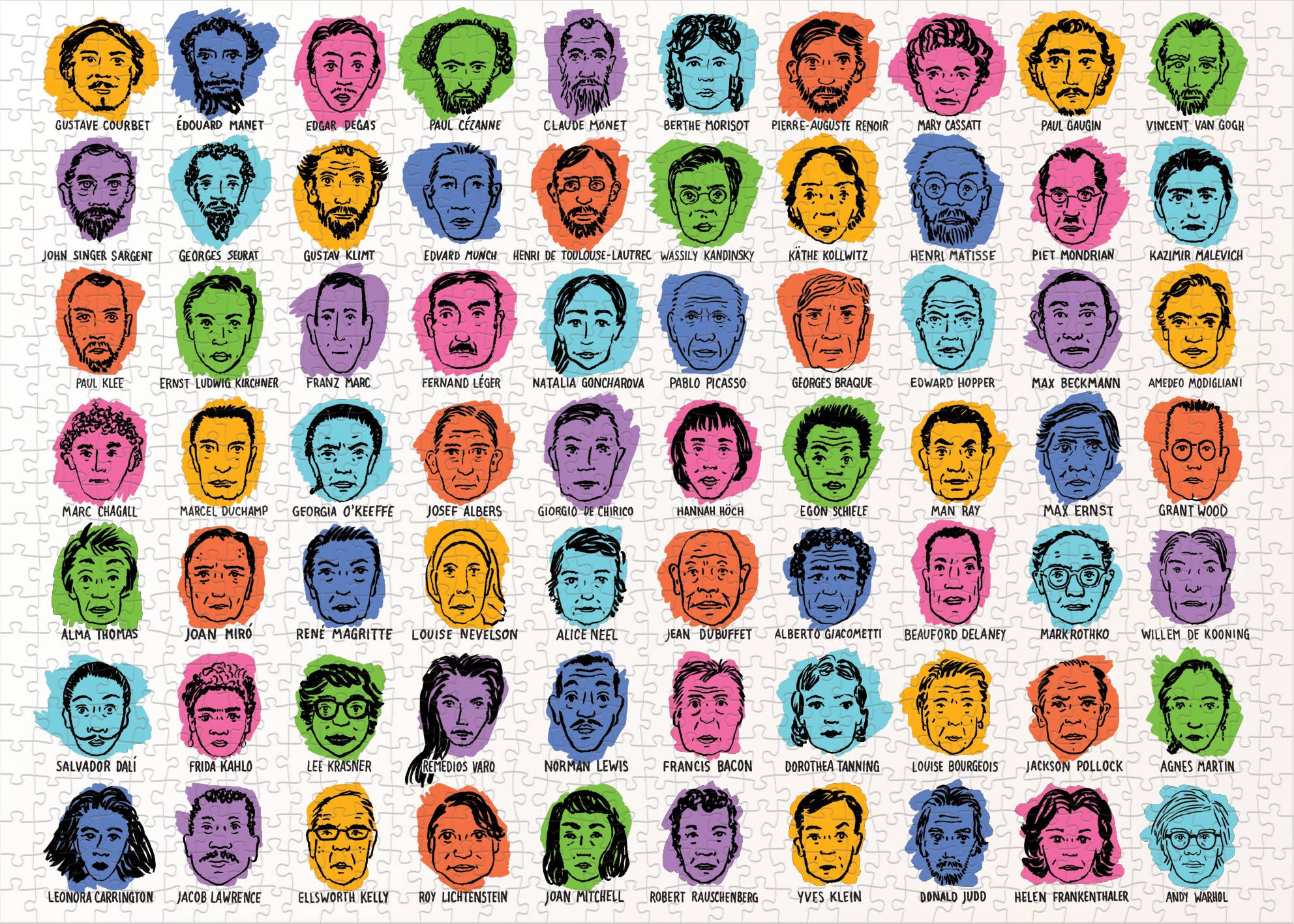 Unemployed Philosophers Guild - Wholesale Puzzle - Adult - Modern Artists Puzzle1