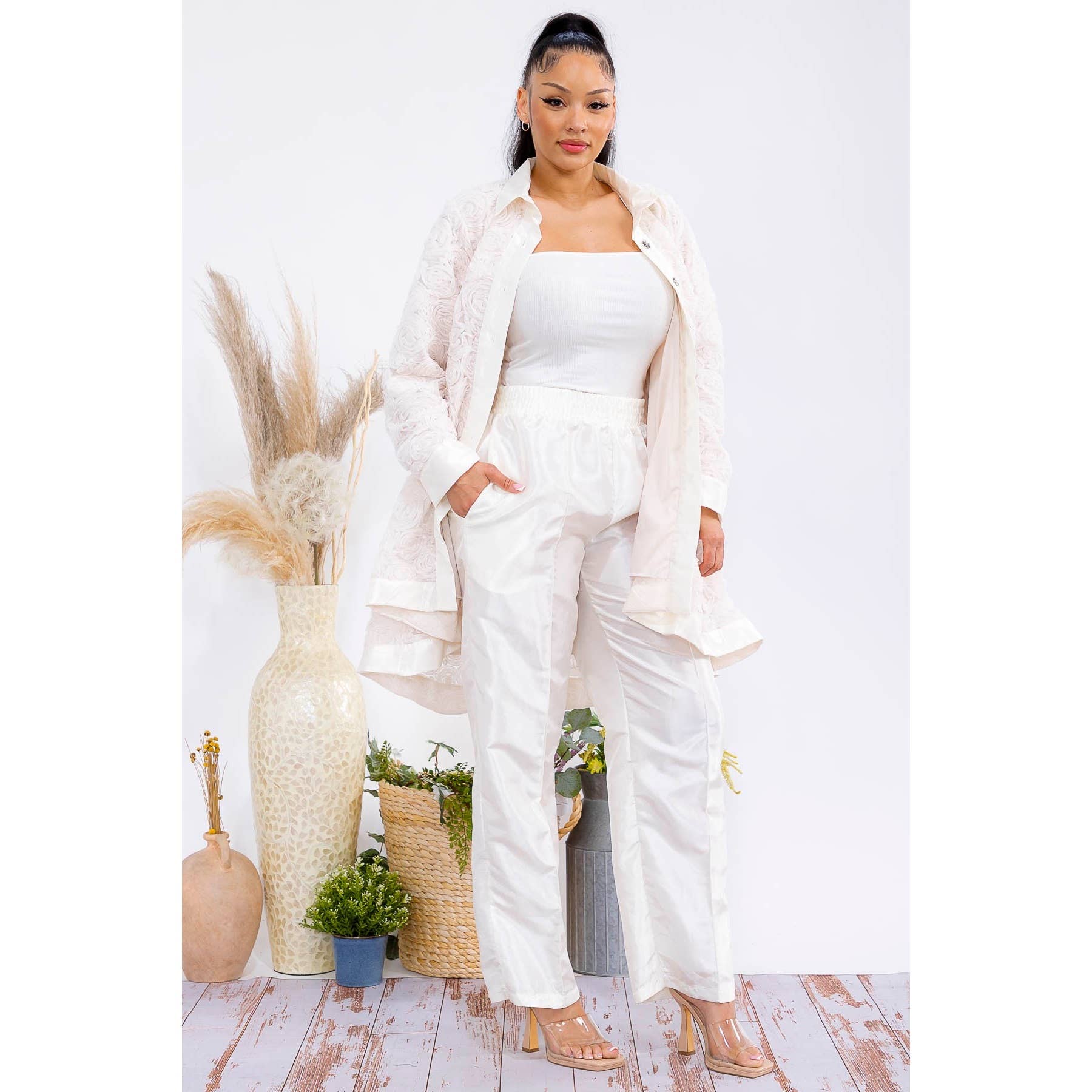 DORCAS - Wholesale Top & Pant Set (NOT Loungewear) - Women's - Plus Size Two Piece Tunic Top and Pant Set4