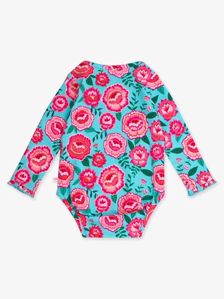 Blue Baby Girls Bright Blossoms Knit Long Sleeve Ruffle Bodysuit
for wholesale on Faire6