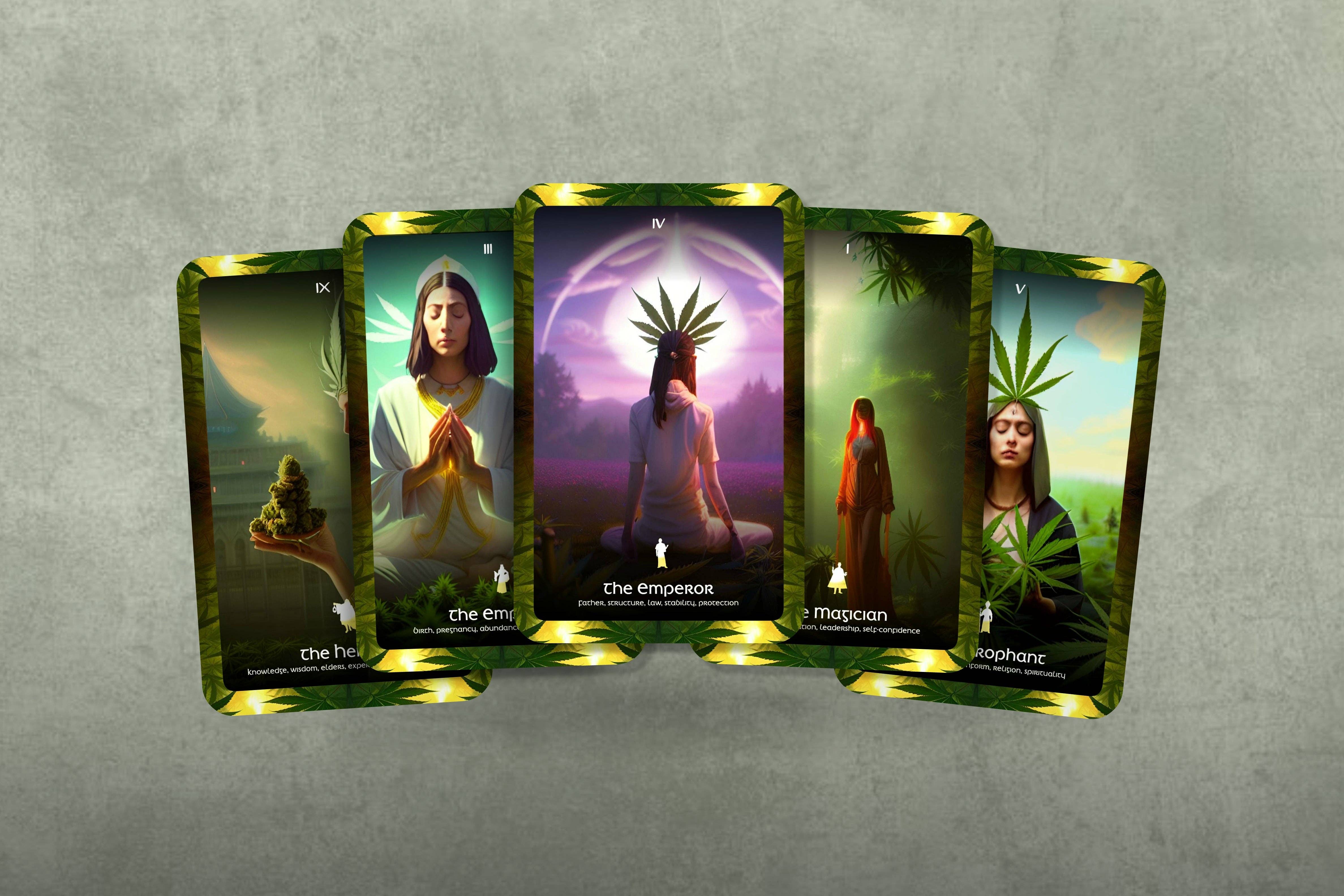 Ibiza Tarot USA – Cartas de tarô por atacado – A Sacerdotisa - Oráculo de Cannabis - Arcanos Maiores0