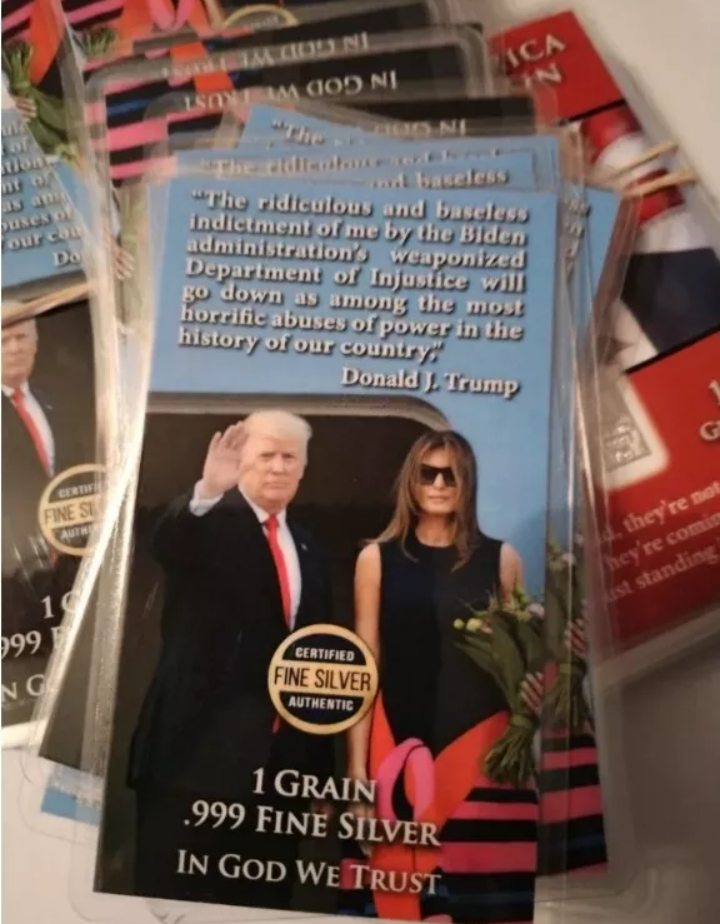 ECK Ozark Patriot – Engroshandel Mønter samlerobjekter – Donald J Trump MAGA MUGSHOT .999 1 Korn Sølvbar Kort1