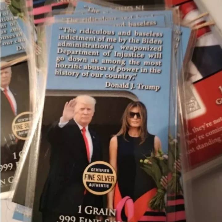 ECK Ozark Patriot - Wholesale Keepsake Coin/Token -
Donald J Trump MAGA MUGSHOT .999 1 Grain Silver Bar Cards 1