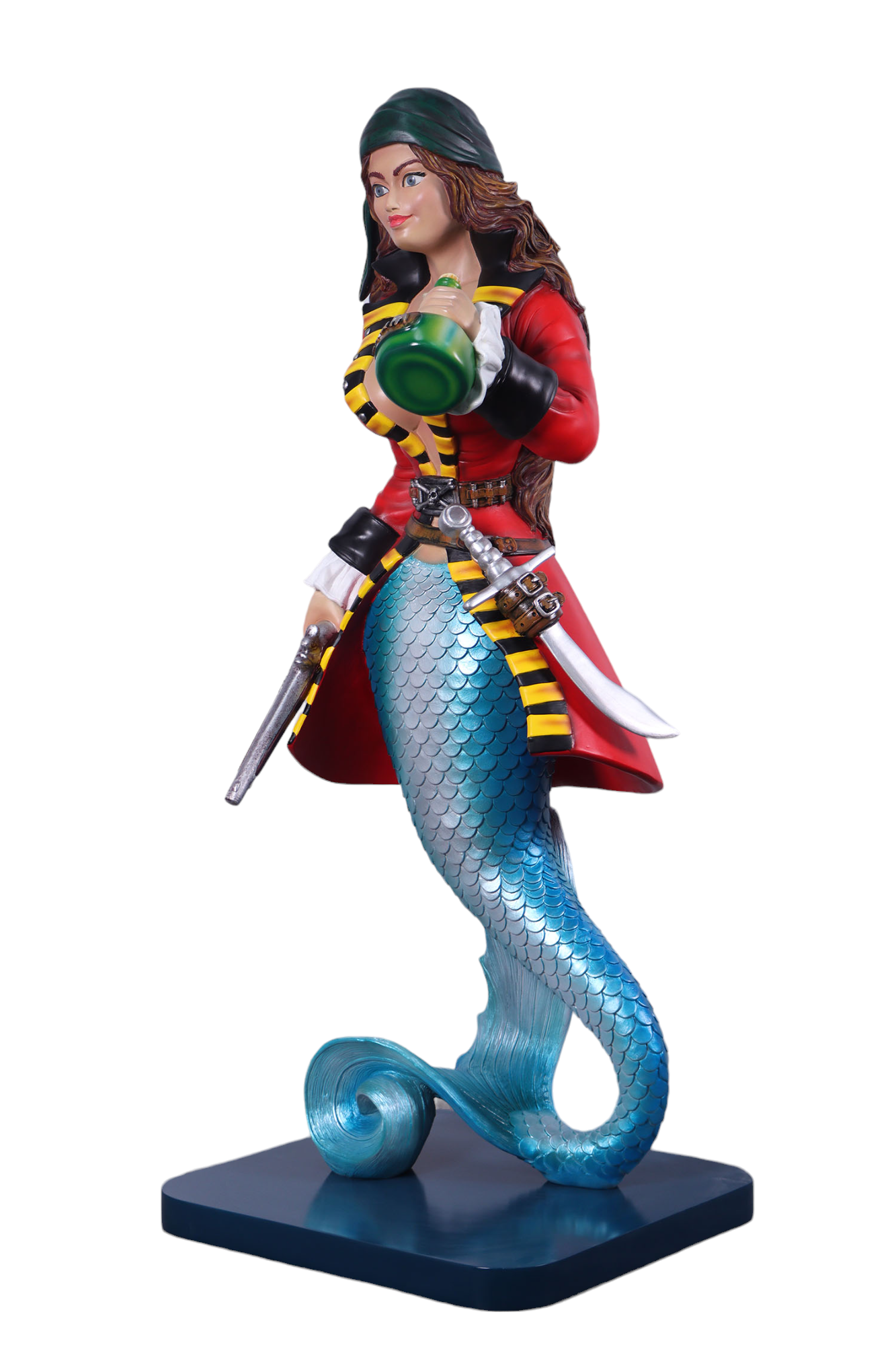 Nautical Tropical Imports - Wholesale Sculpture - Sassea The Renegade Mermaid Pirate Sculpture 5ft Tall 2