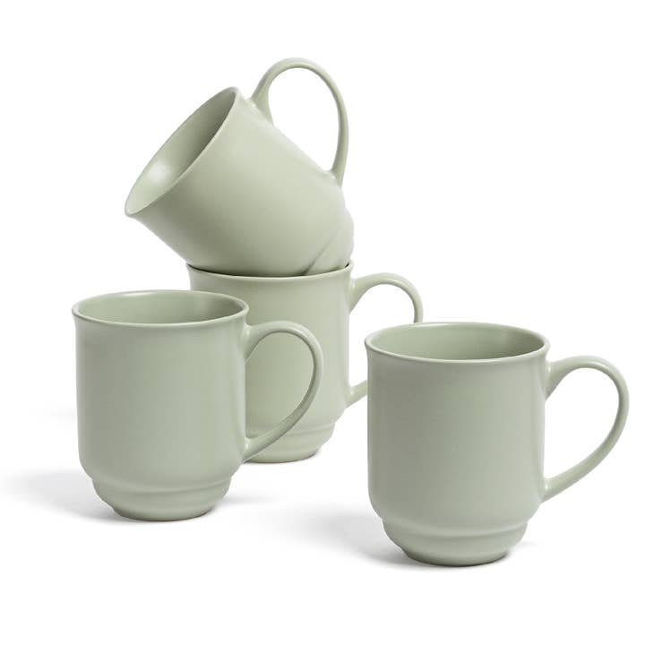 over&back - Wholesale Coffee Mug - Cozy Rimmed Stoneware Mugs – Set of 410