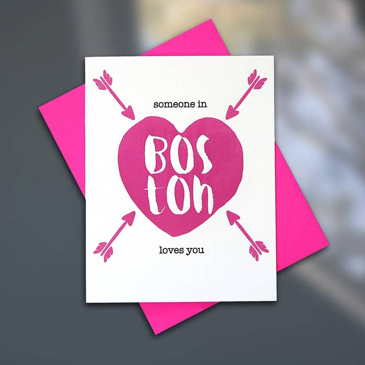 Nogen I Boston elsker dig Note Card for engroshandel hos Sky of Blue Cards