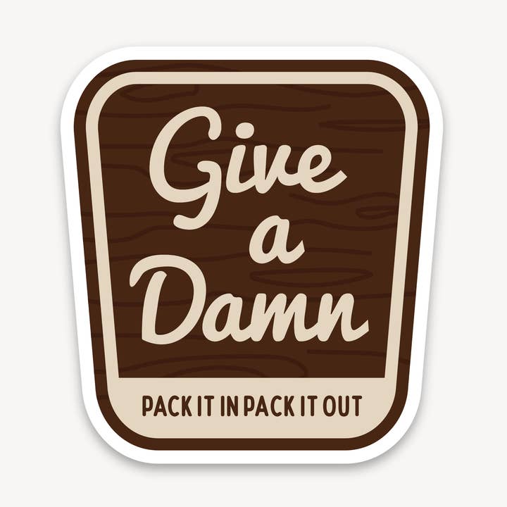 Summit Supply Shop - Wholesale Sticker - Give a Damn Die-cut Sticker0