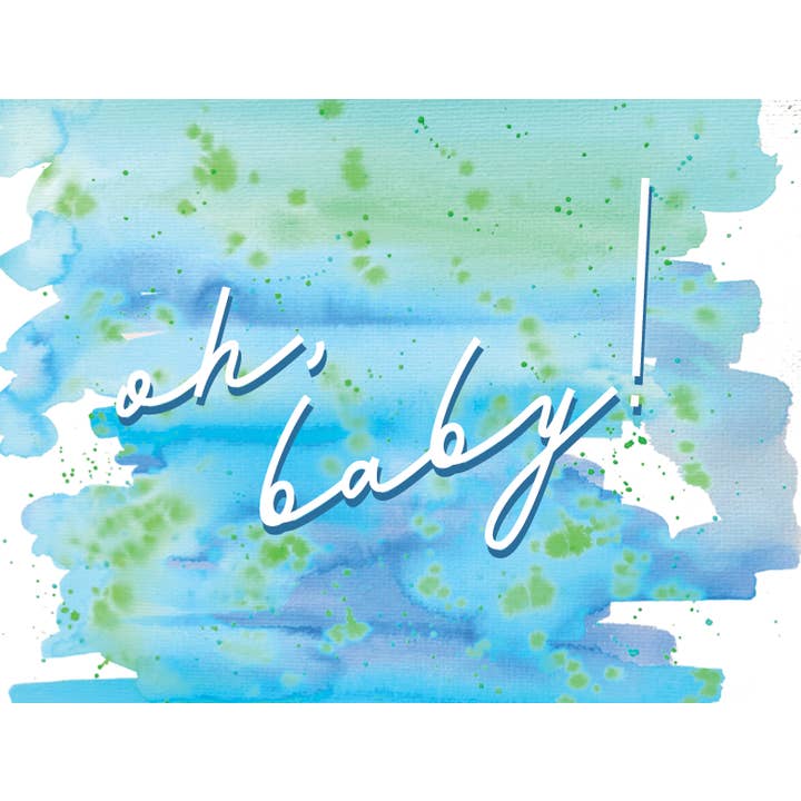 Mini carta: Oh, baby! Ragazzo - acquerello, astratto, arcobaleno per la vendita all'ingrosso da parte di Kerry Quinn's Kitsch