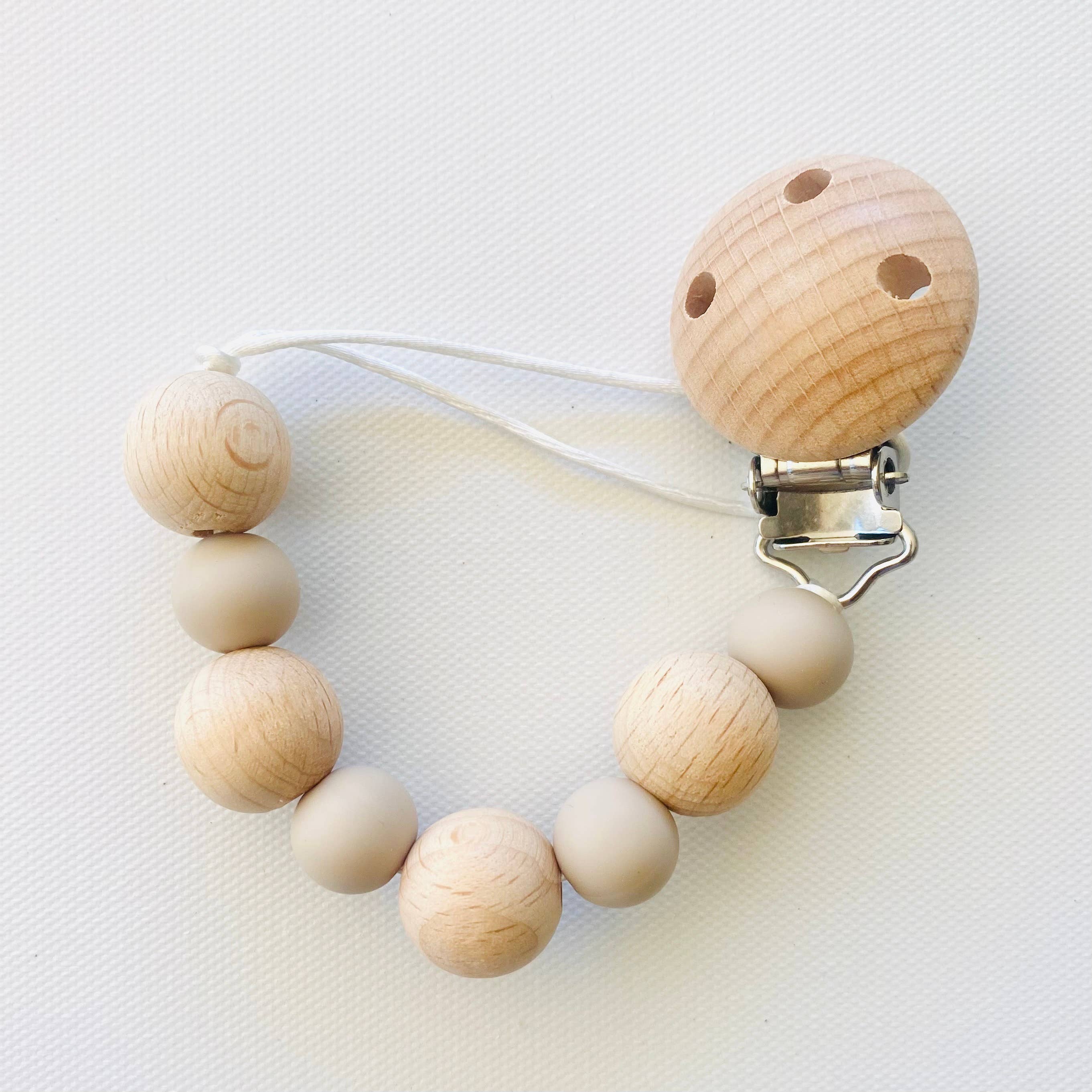 Cuddle Bug & Co – wholesale Nappklämma - Baby – Mini & Me Classic Dummykedja Mandel0