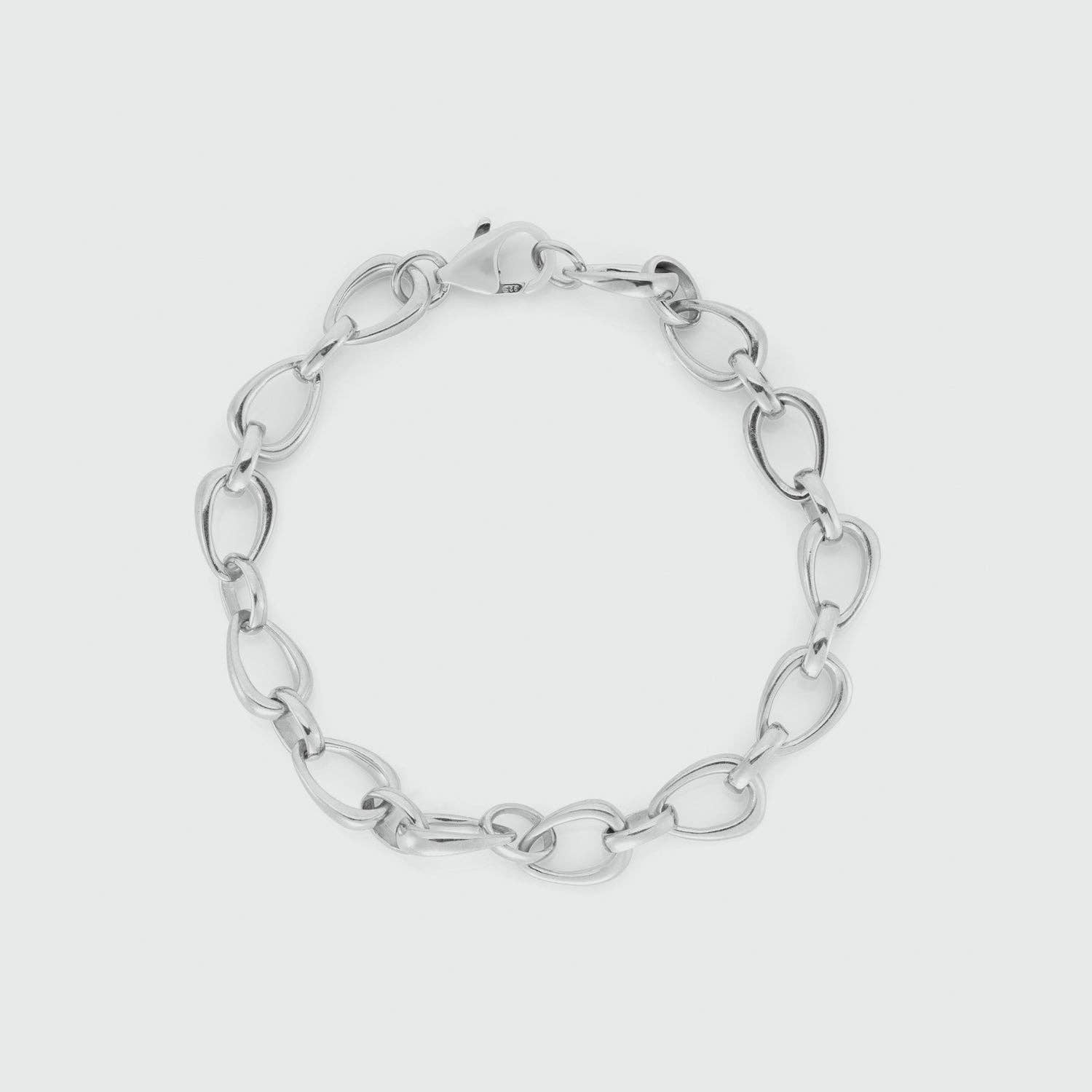 Auree Jewellery – wholesale Link & chain bracelet – Egerton Sterling Silver Raindrop Link Bracelet