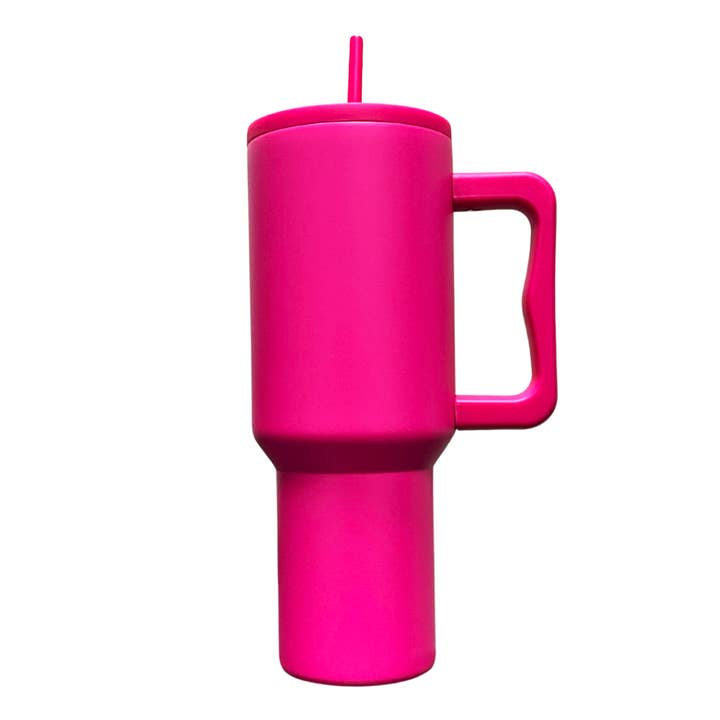 Plush Appeal LLC - Wholesale Insulated Mug/Tumbler - 40oz Stainless Steel Mega Mug - Hot Pink