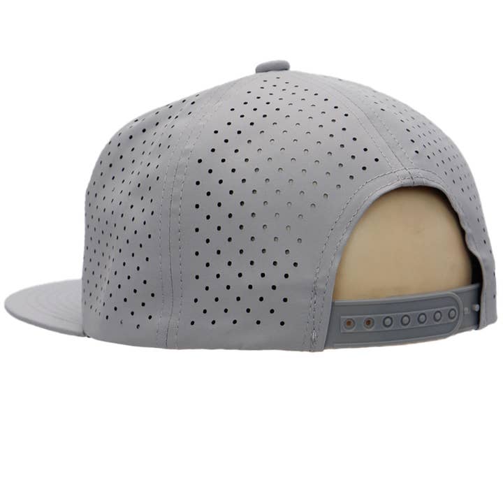 Cap Zone - Wholesale Flat Brim Cap - Unisex - Colored Front 7 Panel Digital Perforated Snapback11