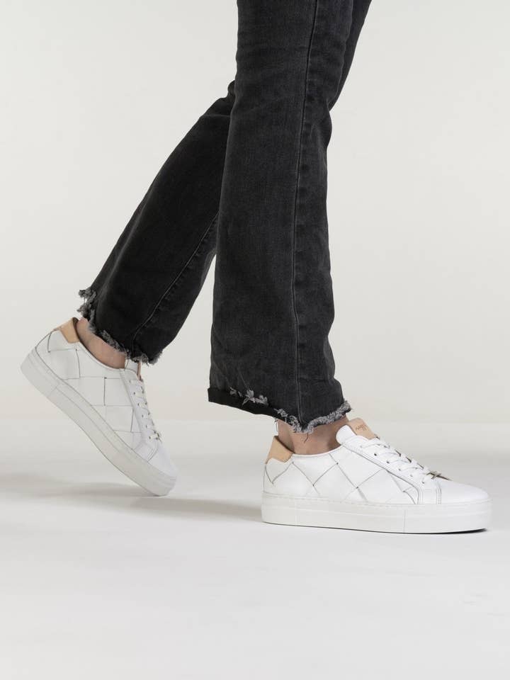 Naqqat - Vendita all'ingrosso Sneakers di tendenza - Donna - Nipsi Woven | Bianco - Nude3