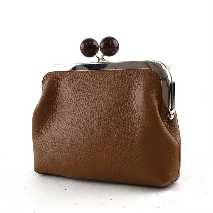 MILANO AMOUR - Vendita all'ingrosso Portamonete - Donna - PORTAMONETE MARRONE CON CLIP MIGNON
