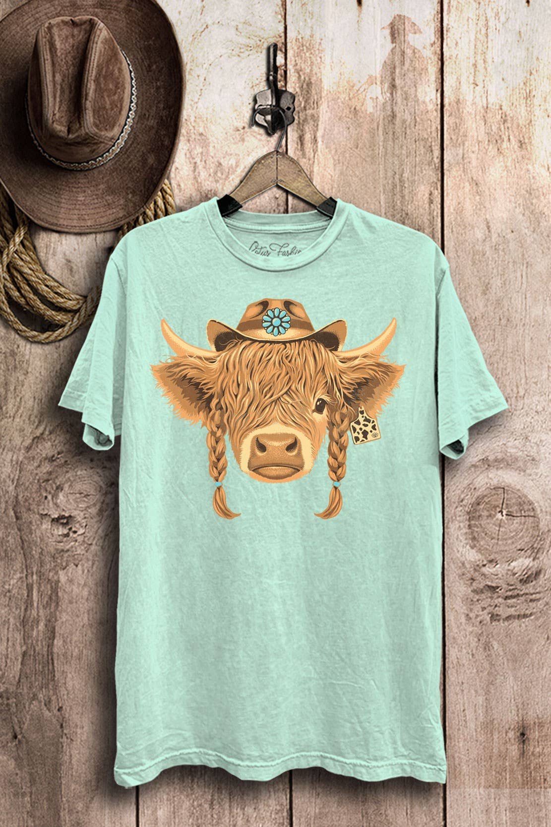Lotus Fashion Collection - Wholesale Screen Printed T-Shirt - Women's - Highland Cow Graphic Top8