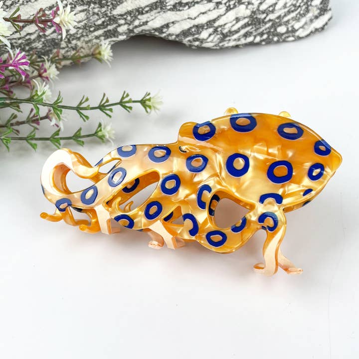 mildstyles - Wholesale Hair Clip - Women's - Blue ring octopus and Small Dumbo Octopuses Claw Clip1
