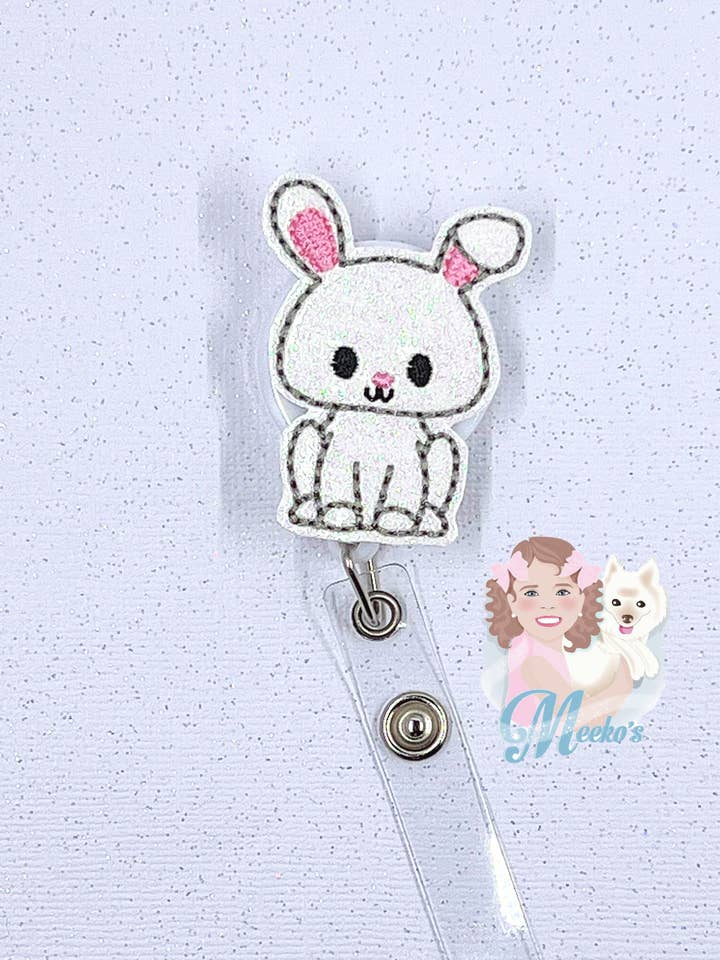 Bunny Badge Reel Clip Holder for Nurses and Teachers for wholesale by Meeko’s Must Haves