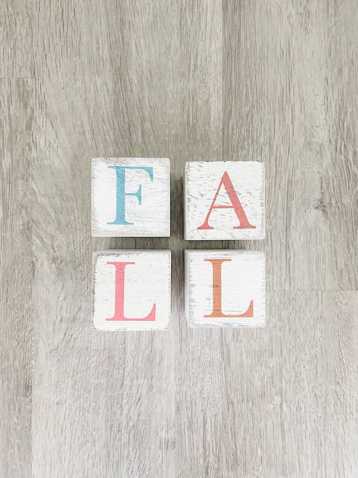 Fall Blocks for wholesale by Paper + Pallet