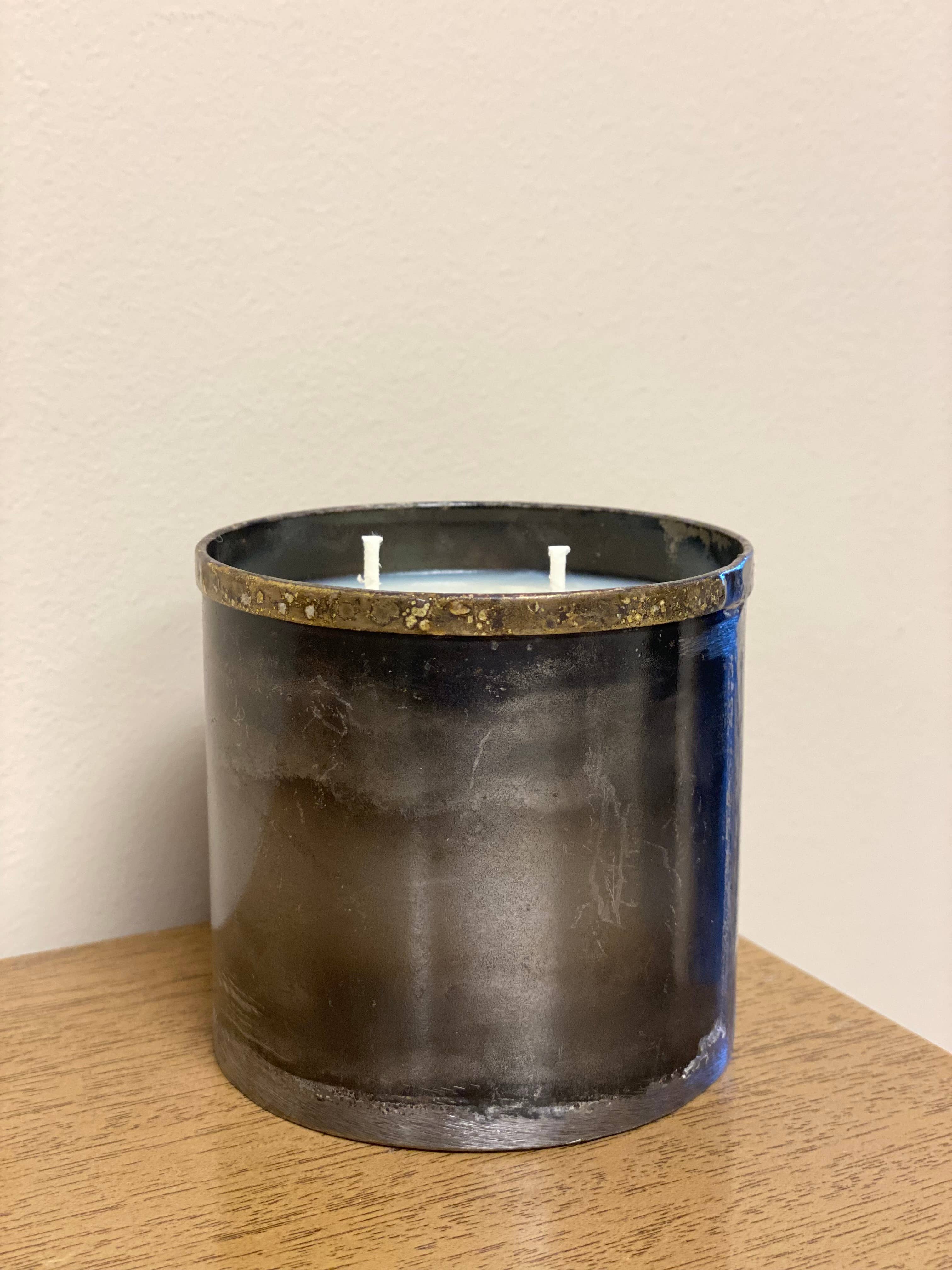 Sweet Wick Candle Company - Wholesale Jar/Filled Candle - Gold Rimmed Pewter Candle