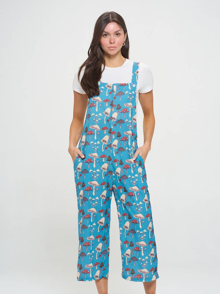 SALOPETTE A FUMETTI CON STAMPA A FUNGHI per la vendita all'ingrosso da parte di SM WARDROBE