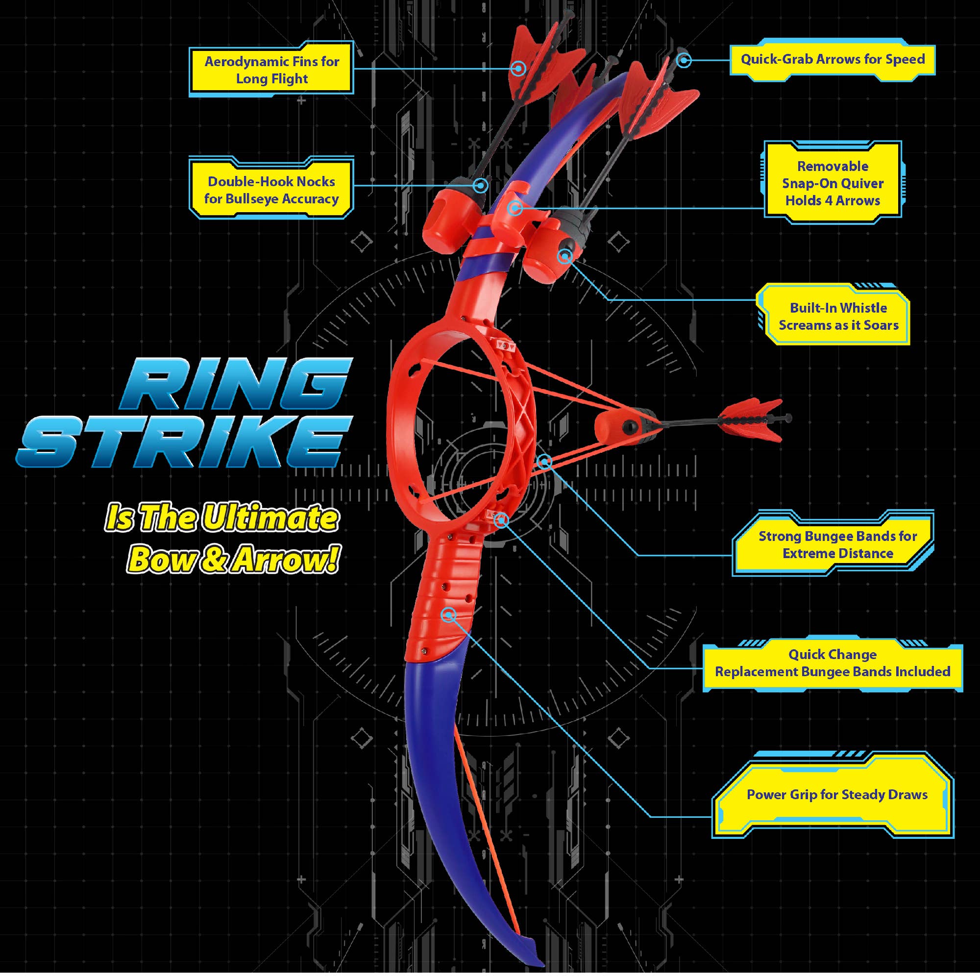 Funwares - Wholesale Sporting Game - Kids & Baby - Ring Strike Bow & Arrow – Screaming Arrows for Kids & Adults9